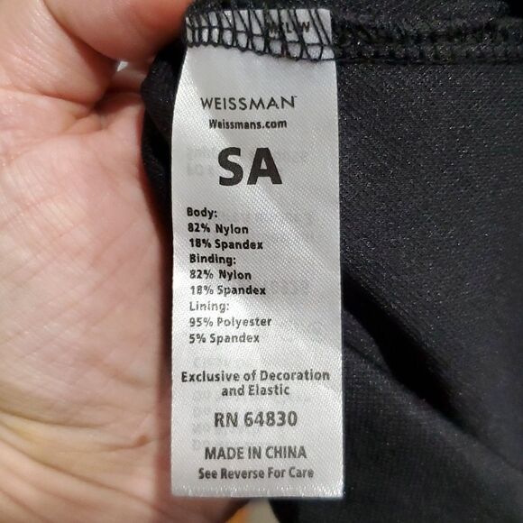 Weissman Sequin Scroll Mesh Fringe Biketard Style 10926 Size S - Picture 8 of 14